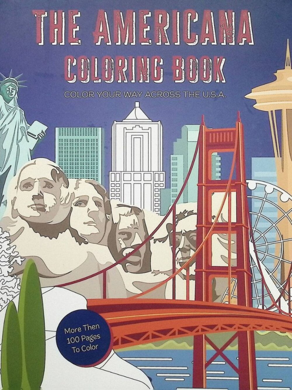 NEW Americana Coloring Book: Color Your Way Across the USA
